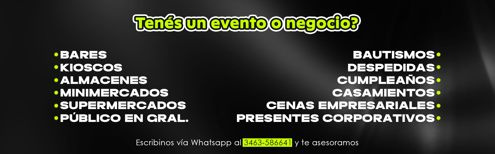 Eventos y negocios Bebida Callejera